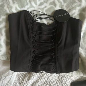White Fox Corset Top